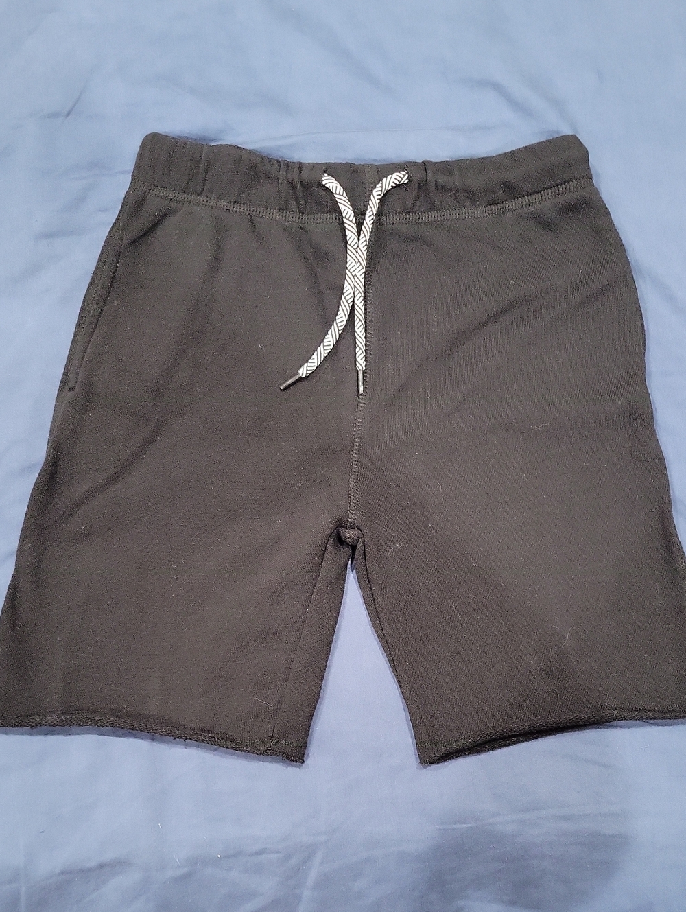Appaman  Boy's Black Athletic Drawstring Shorts with Patterned Cord